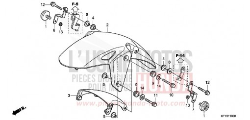 FRONT FENDER CBR125RSC de 2012